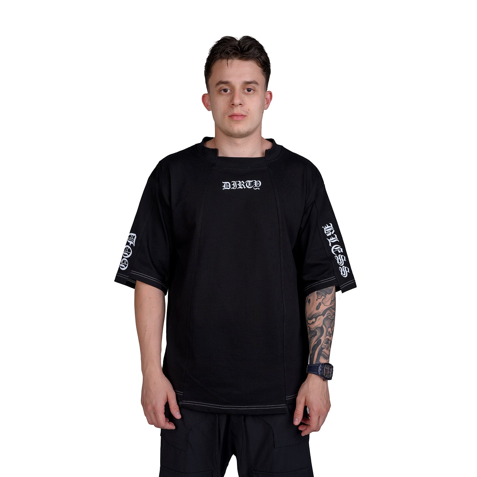 BLACK „DIRTY CROSS" T-SHIRT