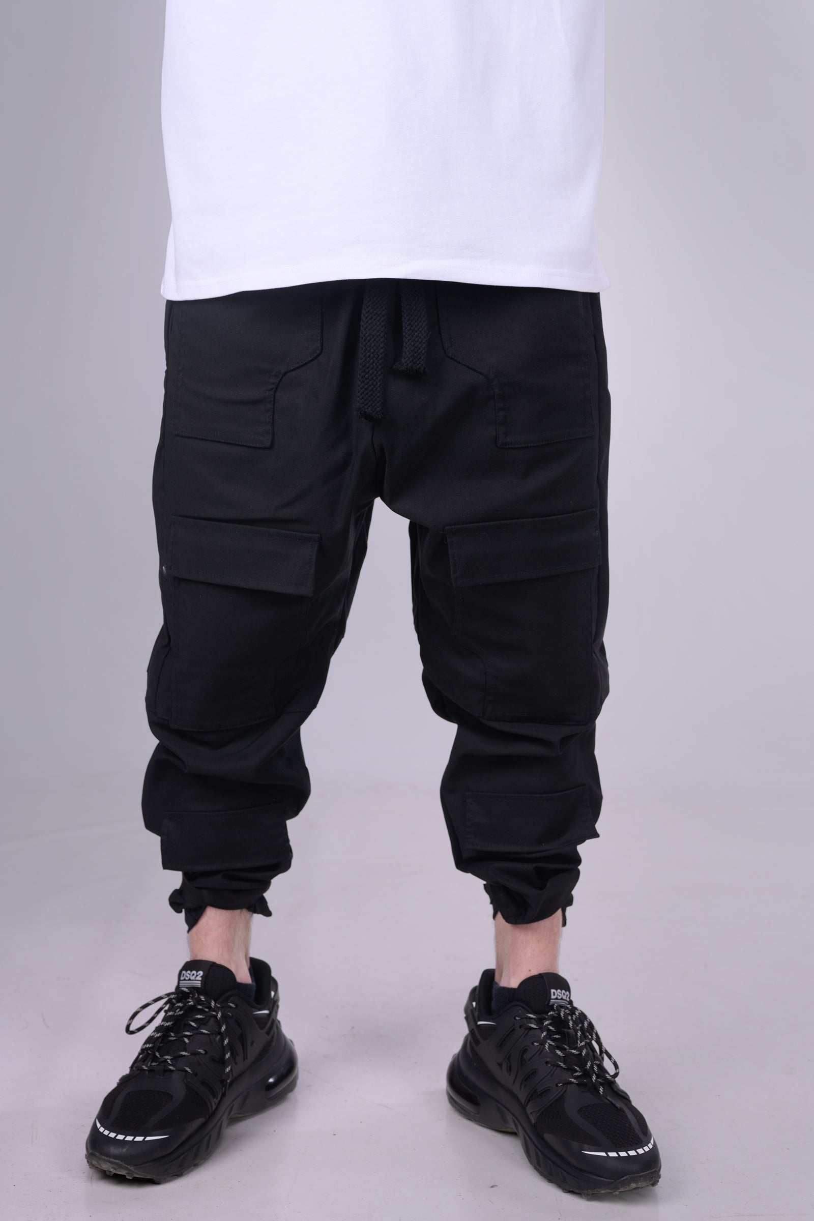 BLACK "MULTI-POCKET" PANTS