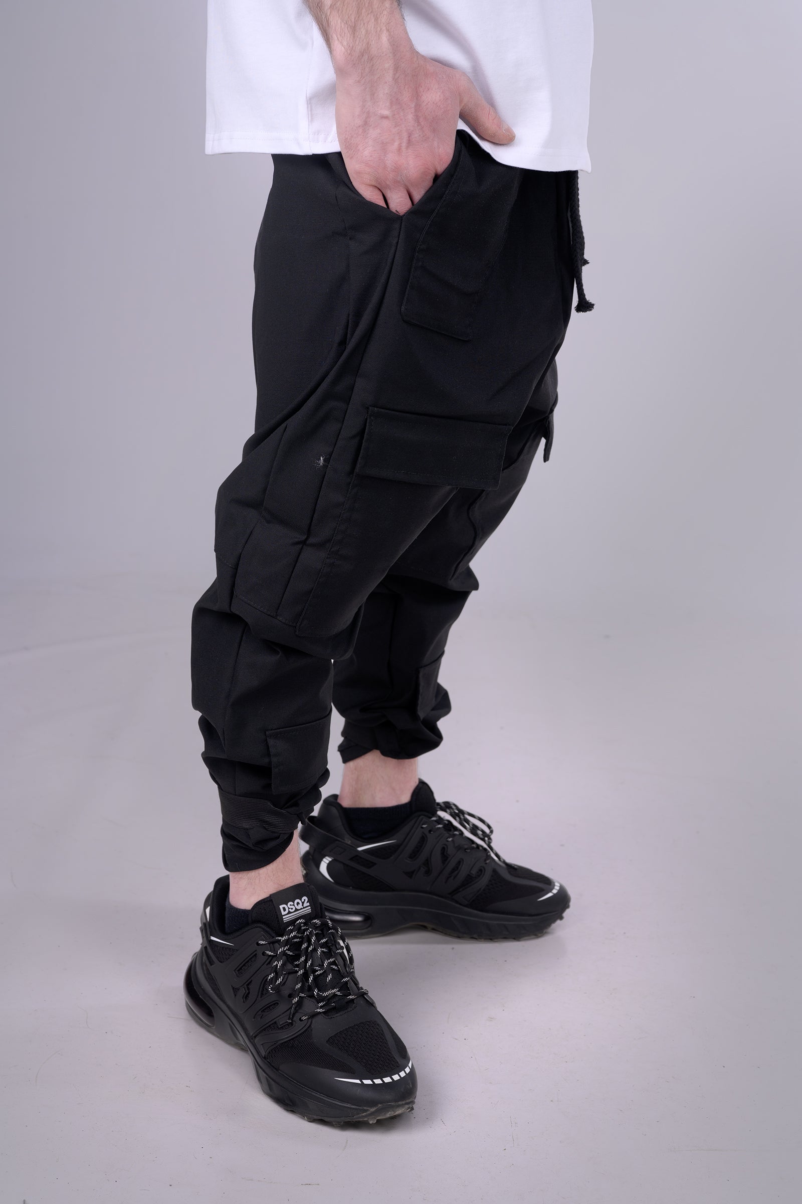 BLACK "MULTI-POCKET" PANTS