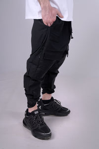 BLACK "MULTI-POCKET" PANTS