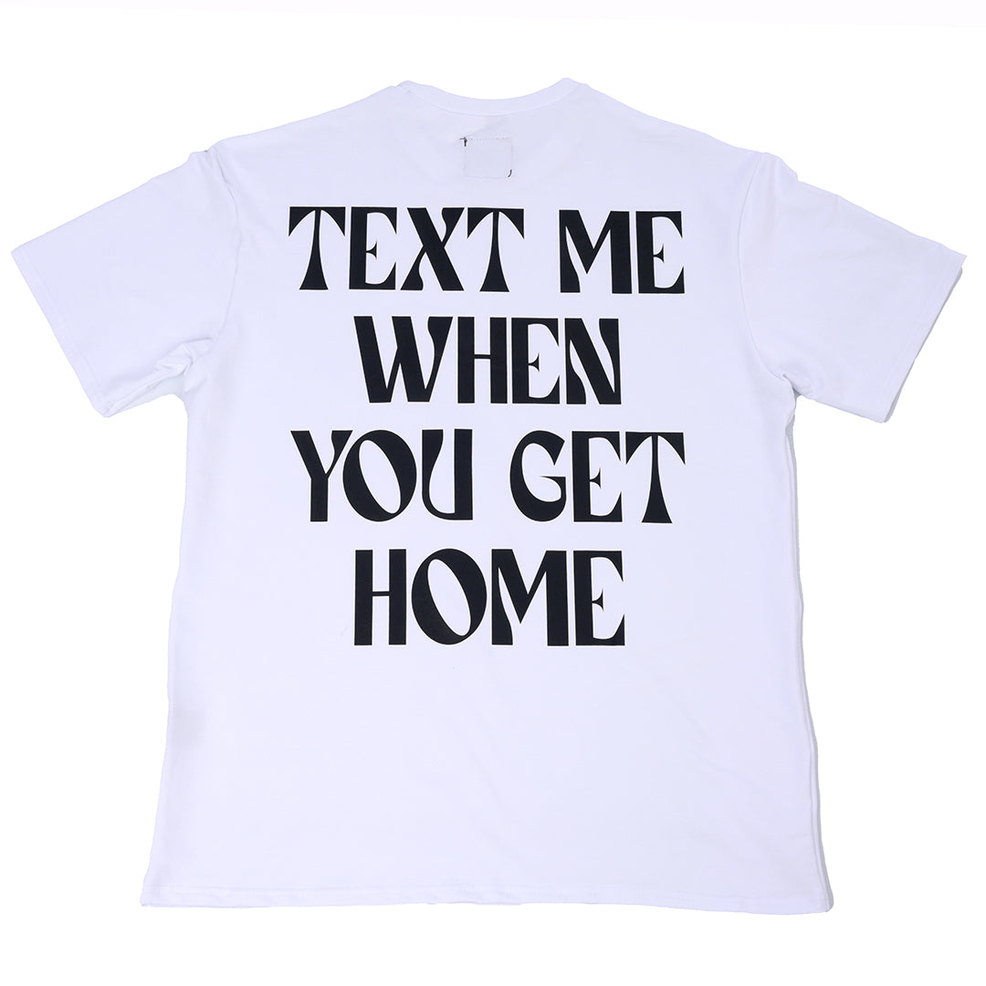WHITE „TEXT ME“ T-SHIRT