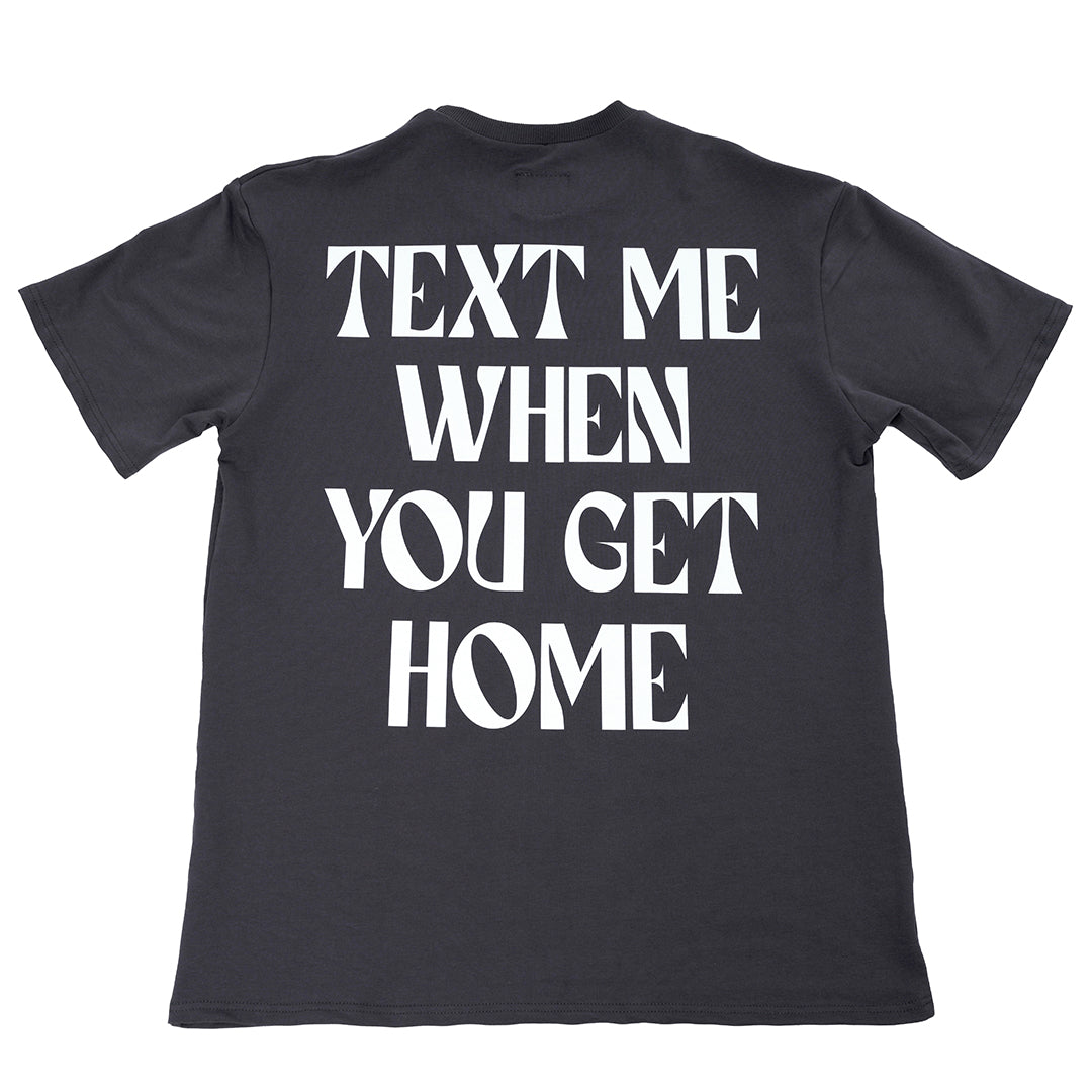 GRAY „TEXT ME“ T-SHIRT