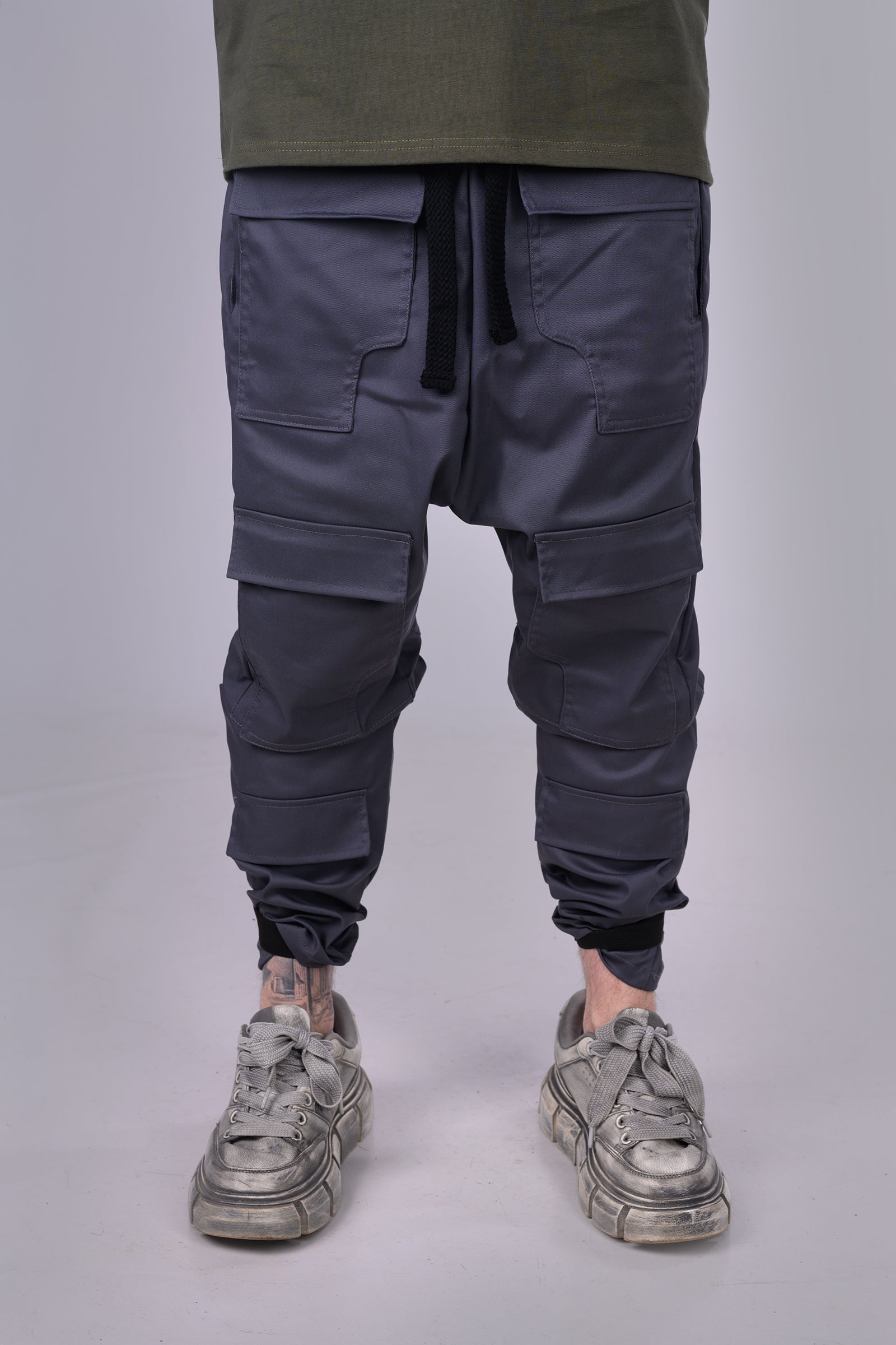 GRAY "MULTI-POCKET" PANTS