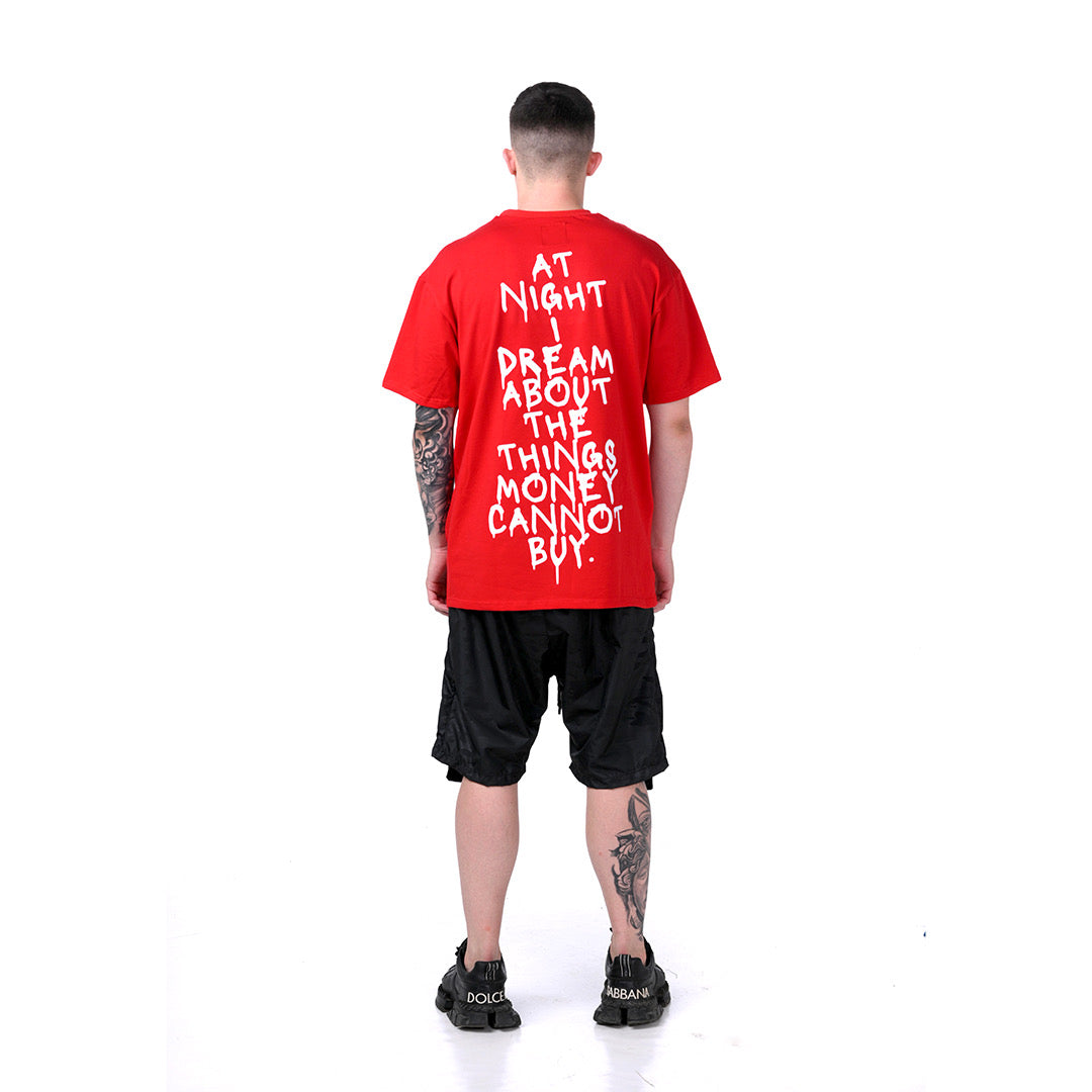 RED „DIRTY THINGS“ T-SHIRT